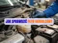 Mechanik w rękawiczce mierzy poziom płynu hamulcowego testerem. Dowiedz się, jak sprawdzić płyn hamulcowy, by zapewnić bezpieczeństwo jazdy.