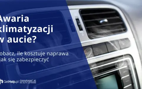 Widok na kratkę nawiewu klimatyzacji samochodowej z białymi smugami, sugerującymi chłodne powietrze.