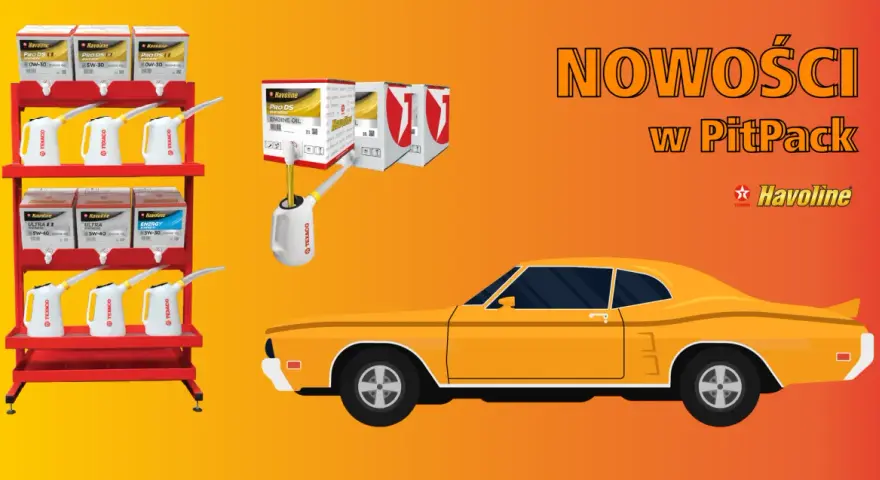 Żółty klasyk z silnikiem zasilanym olejem Texaco Havoline. Nowości w PitPack!