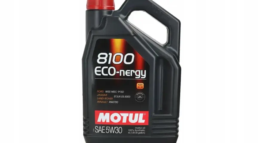 Olej Motul 8100 ECO-nergy SAE 5W30, spełniający normę ACEA A5/B5, idealny do nowoczesnych silników.